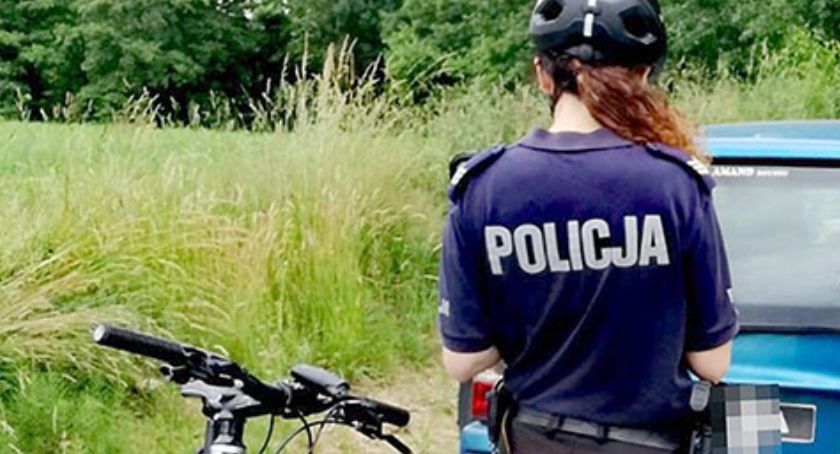 Mandaty na ścieżce rowerowej na starym nasypie