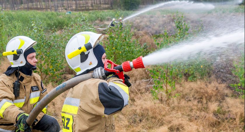 Gasili pożar z ziemi i z powietrza