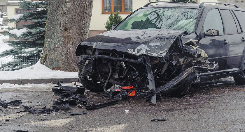 Wypadek na drodze krajowej nr 20 w Łąkiem