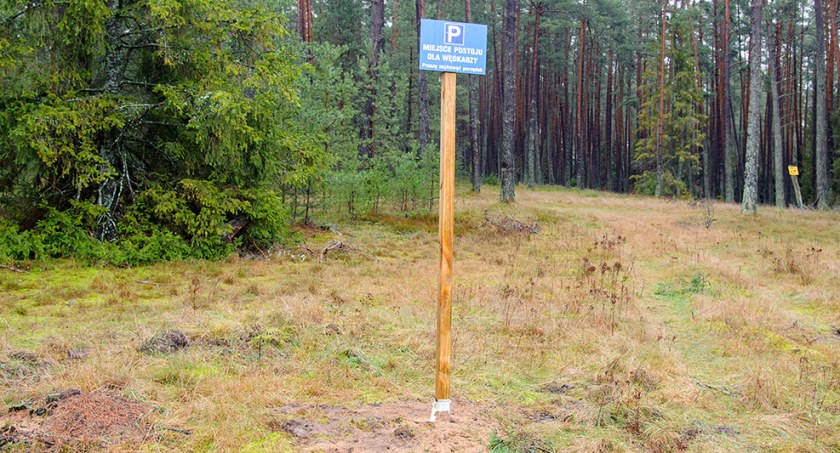 Miejsca  postojowe dla wędkarzy niedaleko Słupi i Bytowy