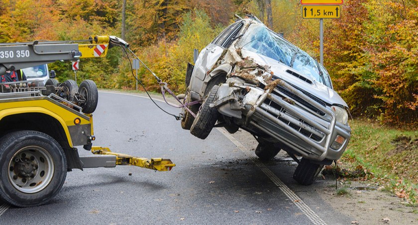 Wypadek pomiędzy Świątkowem a Borzytuchomiem
