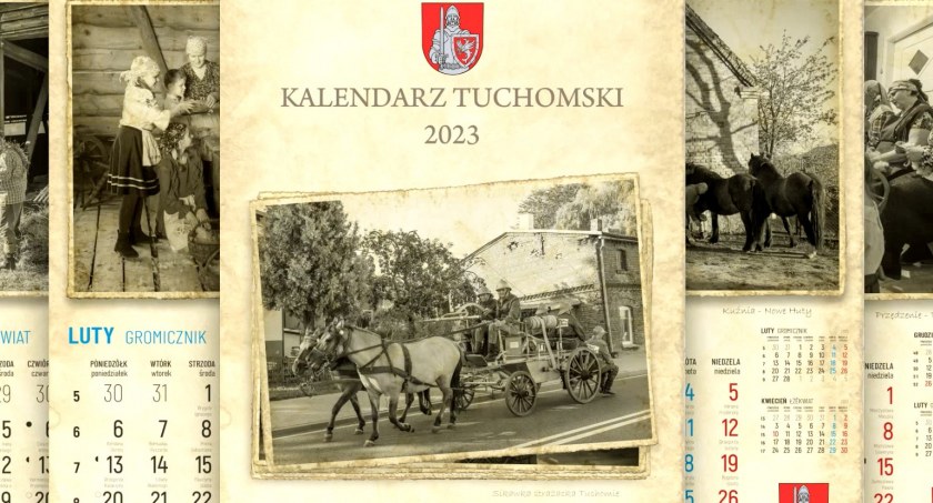 Wyjątkowy kalendarz gminy Tuchomie na 2023 r. jest już w drukarni. Zobaczcie kulisy jego powstawania