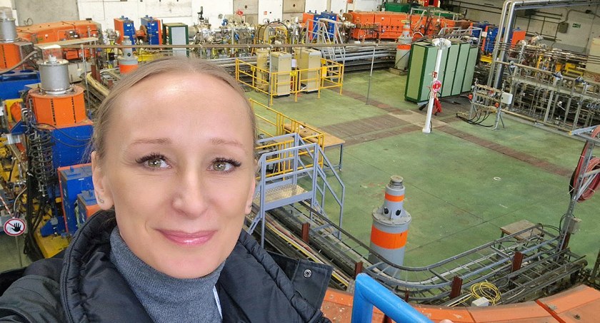 Agnieszka Jaworska na warsztatach w Europejskim Ośrodku Badań Jądrowych CERN w Genewie