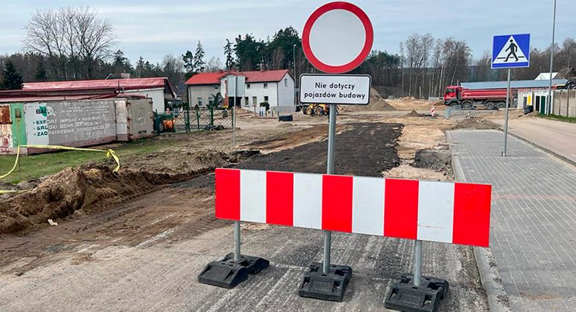 Liczą straty i czekają na zakończenie budowy ronda. Trudna sytuacja bytowskich przedsiębiorców