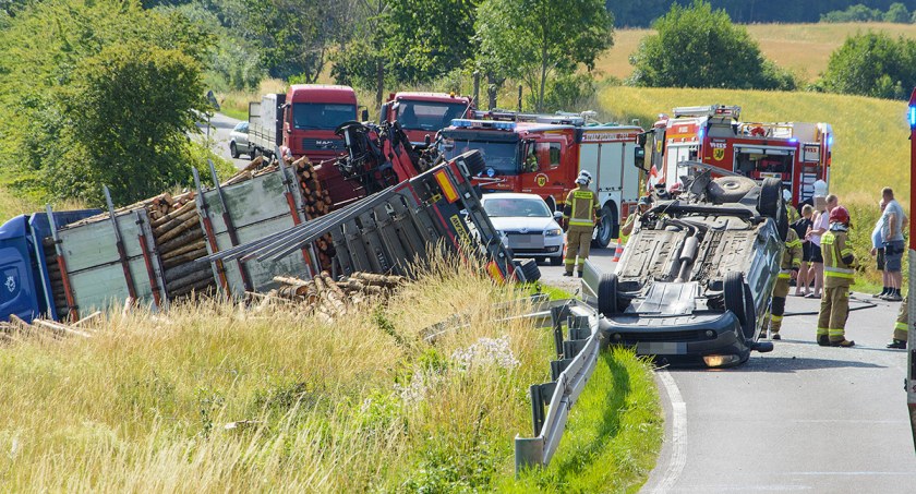 Wypadek na trasie pomiędzy Ugoszczą a Studzienicami