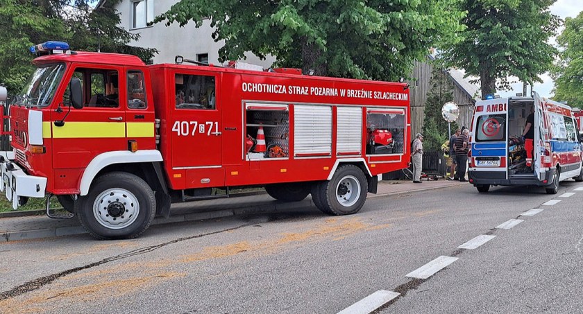 Nastolatek trafił do szpitala. Potrącenie rowerzysty w Brzeźnie Szlacheckim