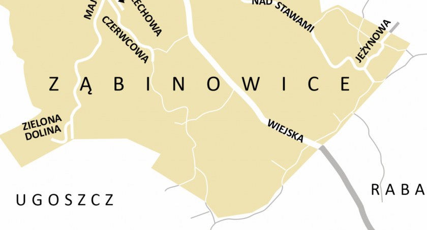 Orzechowa, Nad Stawami, Wiejska. Ulice w Ząbinowicach otrzymały nazwy