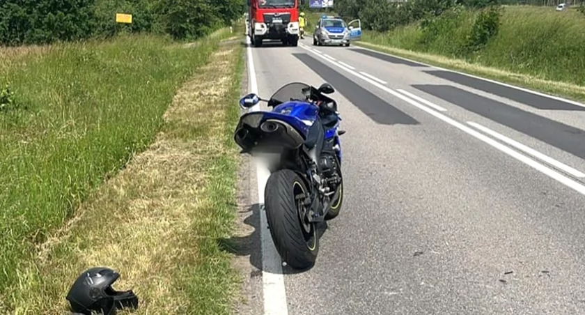 Wypadek z udziałem motocyklisty w Udorpiu