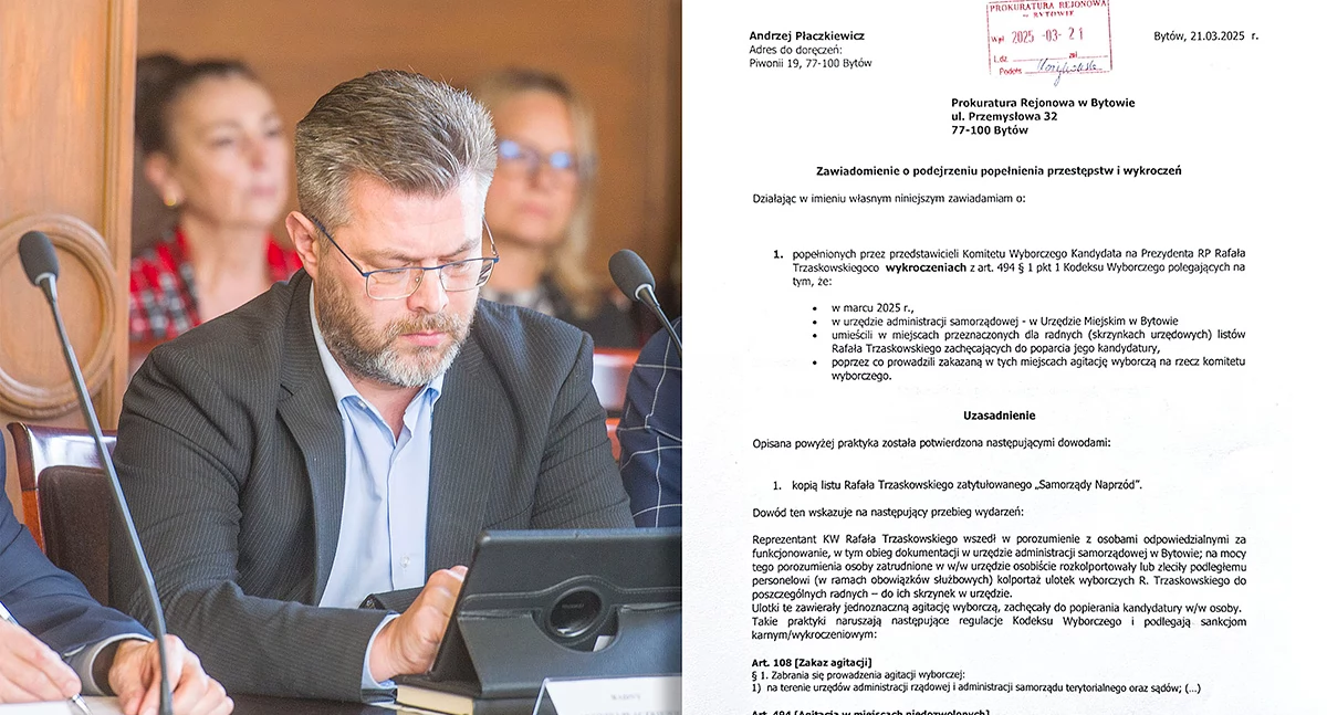 Radny PiS złożył zawiadomienie do prokuratury: zabroniona agitacja
