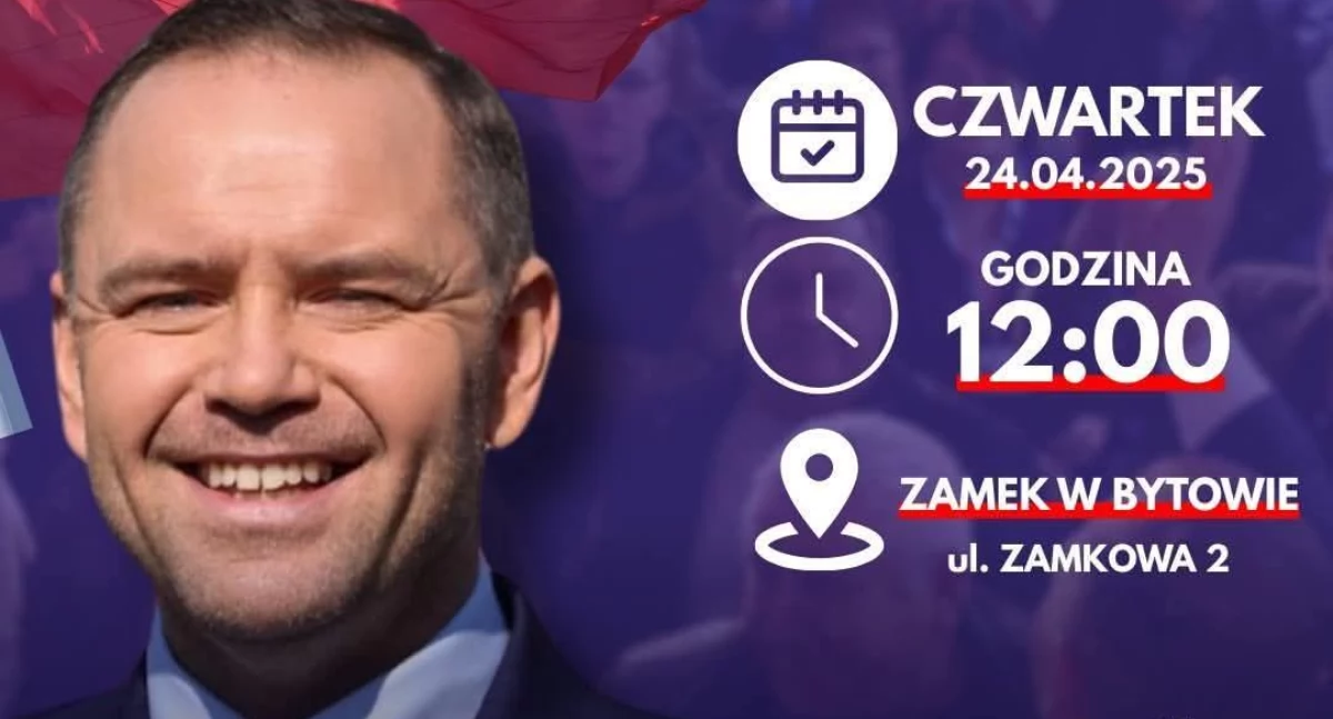 Karol Nawrocki jutro w Bytowie