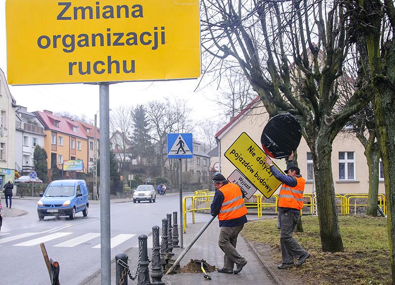 Bytów. Utrudnienia w centrum