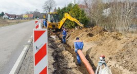 Budowa chodnika przy drodze wojewódzkiej 228 w Pomysku Wielkim