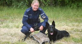 Ilona Kaczmarek i jej pies Goran z III miejscem w województwie pomorskim w XX Kynologicznych Mistrzostwach Policji