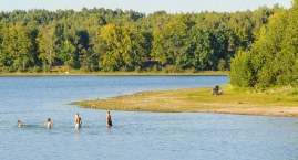 Linia brzegowa jeziora Jeleń cofnęła się o kolejne metry. Co dzieje się ze zbiornikiem?