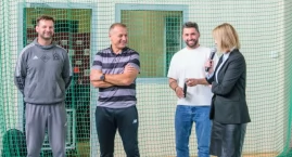 Piłkarz Piotr Świerczewski i tancerz Rafał Maserak odwiedzili Bytów