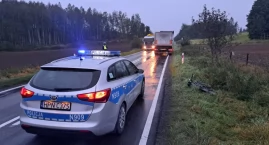 Ciężarówka potrąciła rowerzystę. 41-latek trafił do szpitala