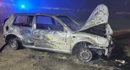 Pożar w środku nocy. Garaż i auto spłonęły doszczętnie