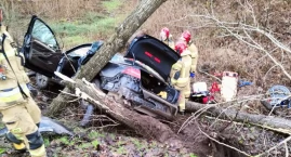 Wypadek pod Mokrzynem. Cztery osoby w szpitalu