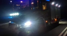 Pożar przystanku autobusowego