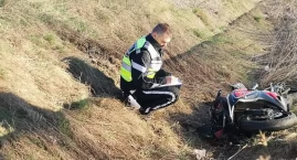 Poważny wypadek w Udorpiu. Motocyklistę zabrał helikopter