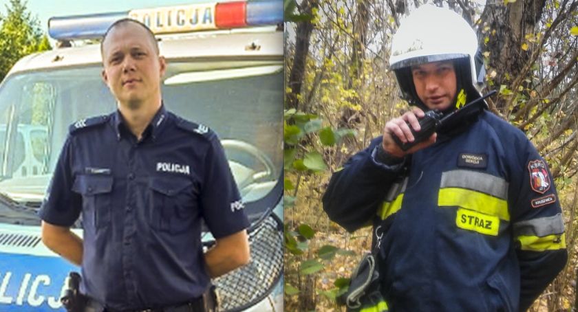 Policjant i strażak ratowali kobietę z zadymionego mieszkania