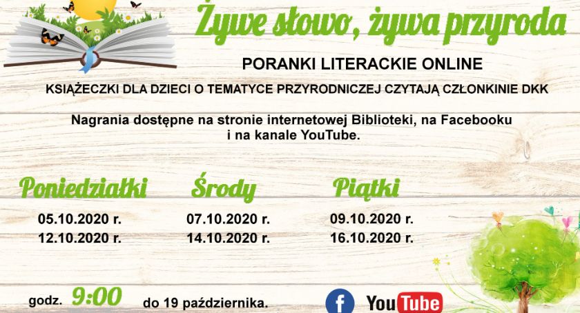 Poranki Literackie pt. „Żywe słowo, żywa przyroda”