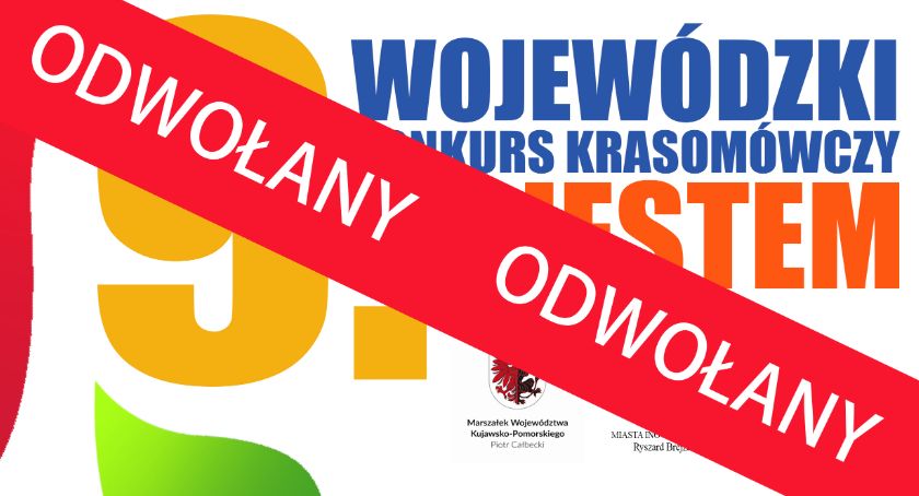 Konkurs krasomówczy zostaje odwołany   