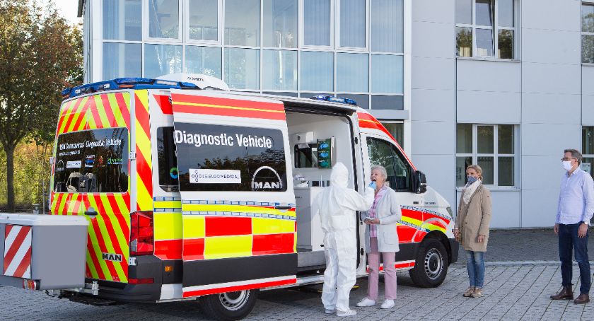 MAN TGE - pojazd diagnostyczny do wykonywania testów koronawirusa