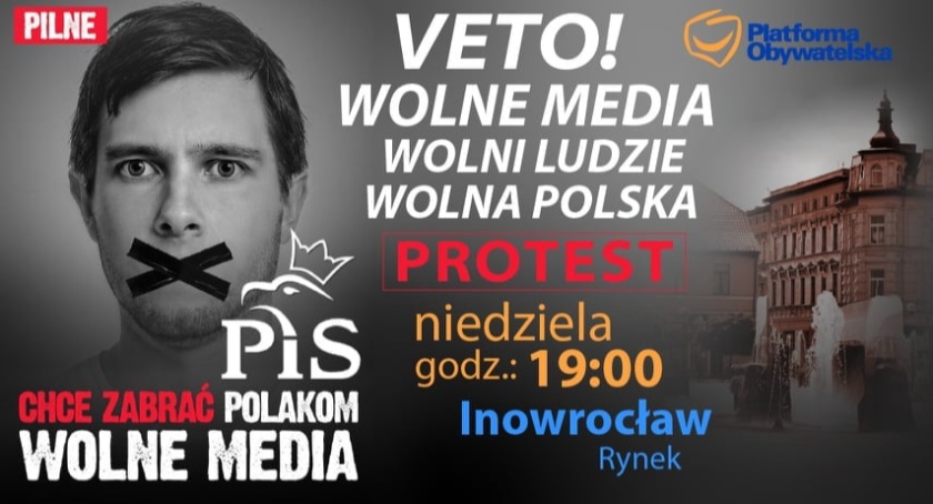 Protest w spawie wolnych mediów