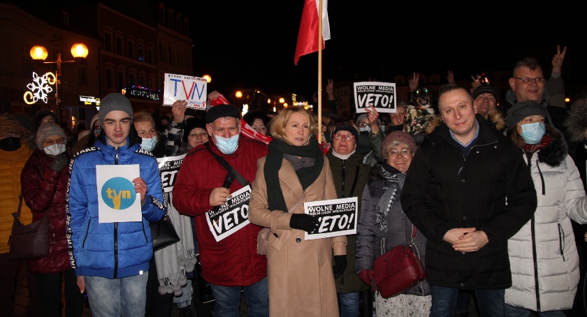 Protestowali przeciwko Lex TVN