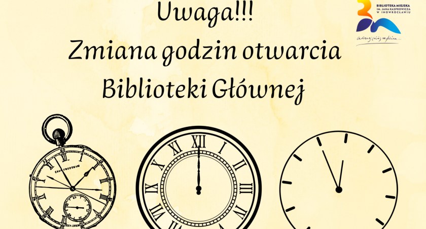 Zmiana godzin otwarcia książnicy