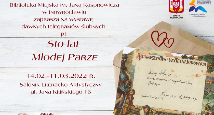 Wystawa telegramów ślubnych w bibliotece