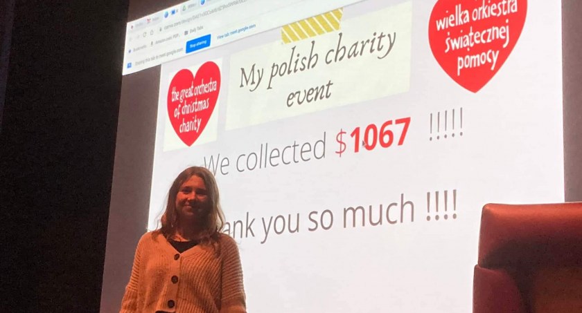 Zebrała ponad 1000 dolarów na WOSP w USA