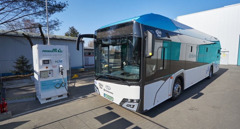 Pilotażowy projekt PKM Jaworzno autobusu zasilanego wodorem Air Products