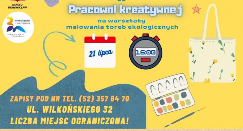 Warsztaty malowania toreb ekologicznych w Pracowni kreatywnej
