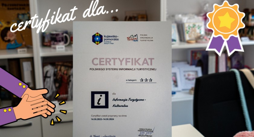 Informacja Turystyczno-Kulturalna w Inowrocławiu  z certyfikatem