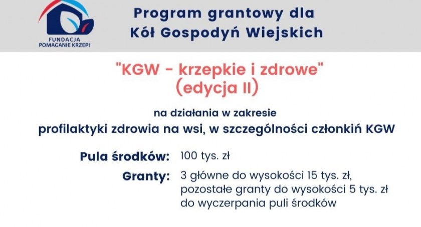 Rusza program grantowy dla Kół Gospodyń Wiejskich