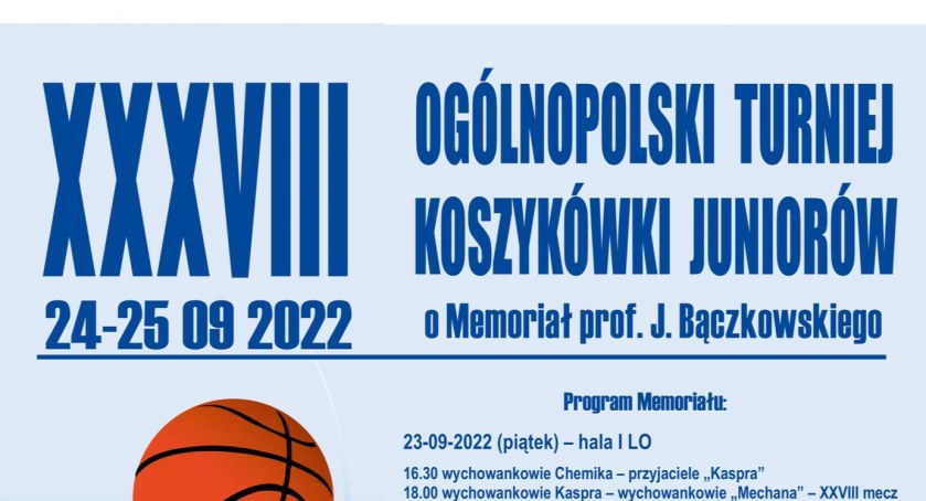 Za chwilę XXXVIII Memoriał prof. Bączkowskiego