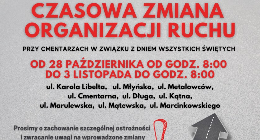 Zmiana organizacji ruchu przy cmentarzach