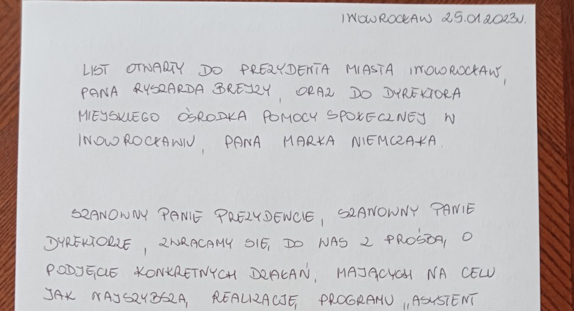 List otwarty osób niepełnosprawnych