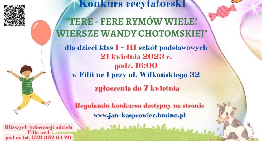 Tere – fere rymów wiele! - konkurs recytatorski dla dzieci