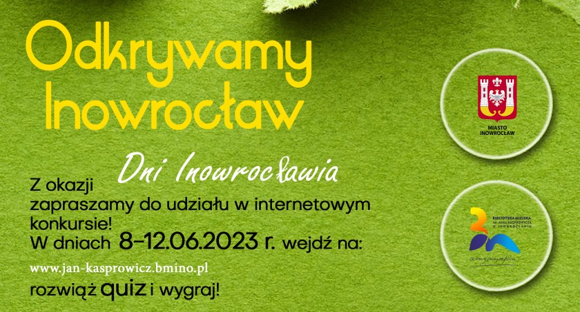 Co wiesz o Inowrocławiu? Świętuj Dni Inowrocławia z Biblioteką