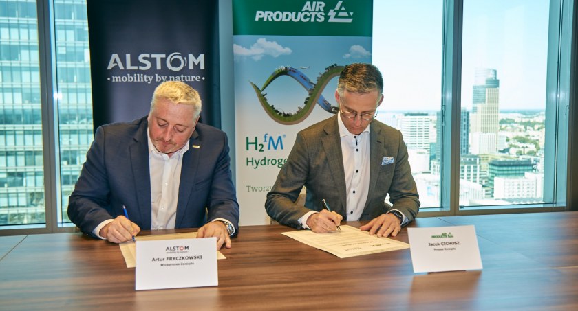 Alstom i Air Products podpisują umowę na opracowanie zeroemisyjnych rozwiązań w transporcie w Polsce