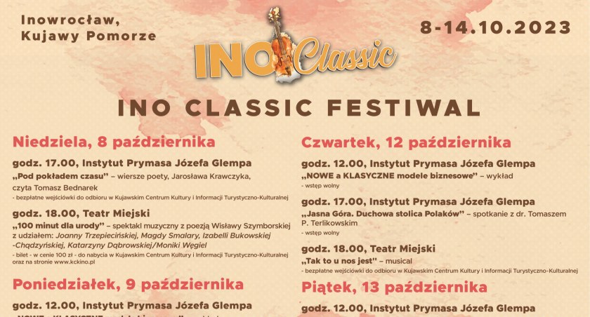 Festiwal skomponowany klasyką czyli 4. INO CLASSIC Festiwal