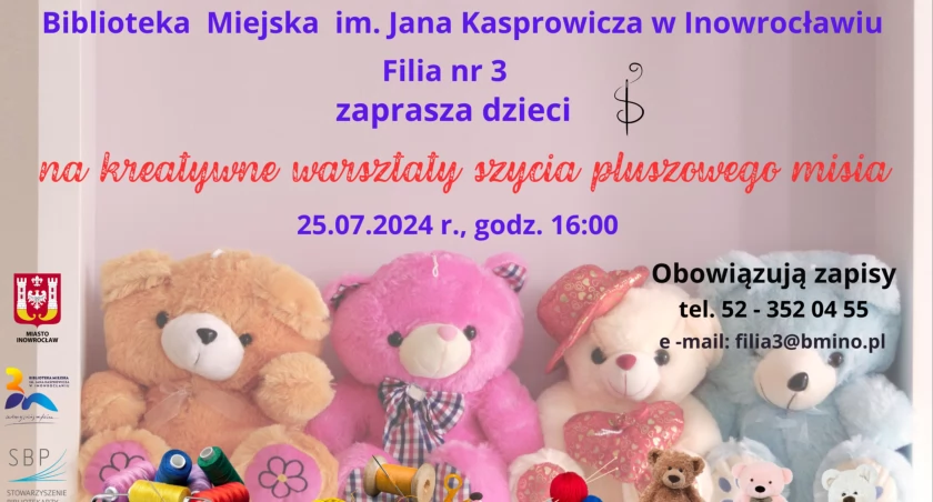 Przytulaczek miś Pluszaczek - warsztaty szycia pluszowego misia