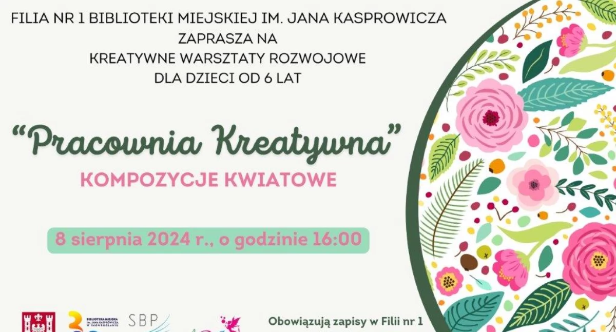 Kompozycje kwiatowe w Filii nr 1