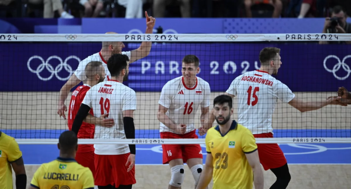 Paryż: siatkówka - Polacy pokonali Brazylię 3:2 i zagrają w ćwierćfinale