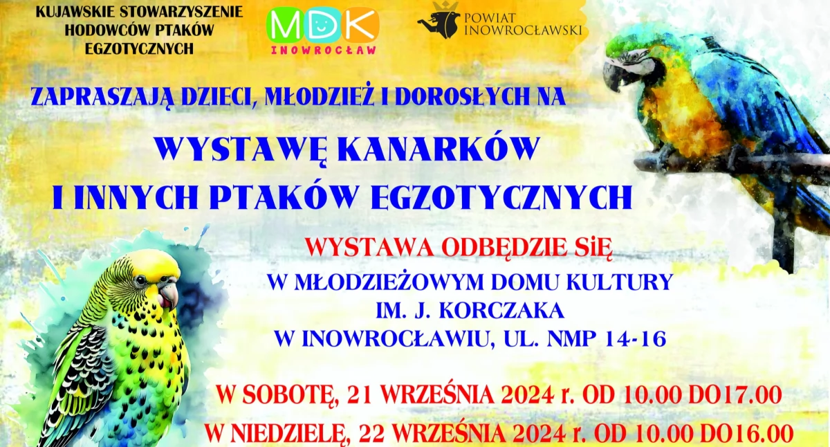 Wystawa Kanarków i Ptaków Egzotycznych w MDK-u