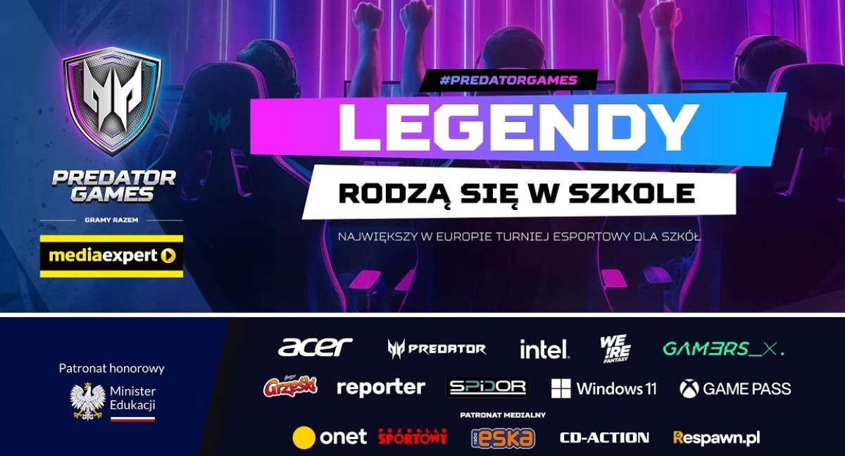 Największa w Europie platforma edukacyjna o esporcie i gamingu - startuje drugi sezon Predator Games. Fantastyczna inicjatywa dla szkół