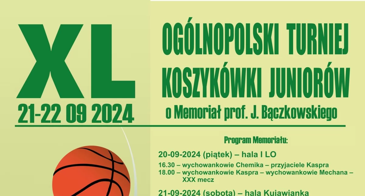 Przed nami XL Memoriał prof. J. Bączkowskiego 